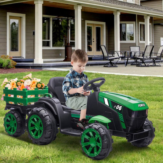 12v Ride On Tractor Car For Kids With Remote Control Kulamoon