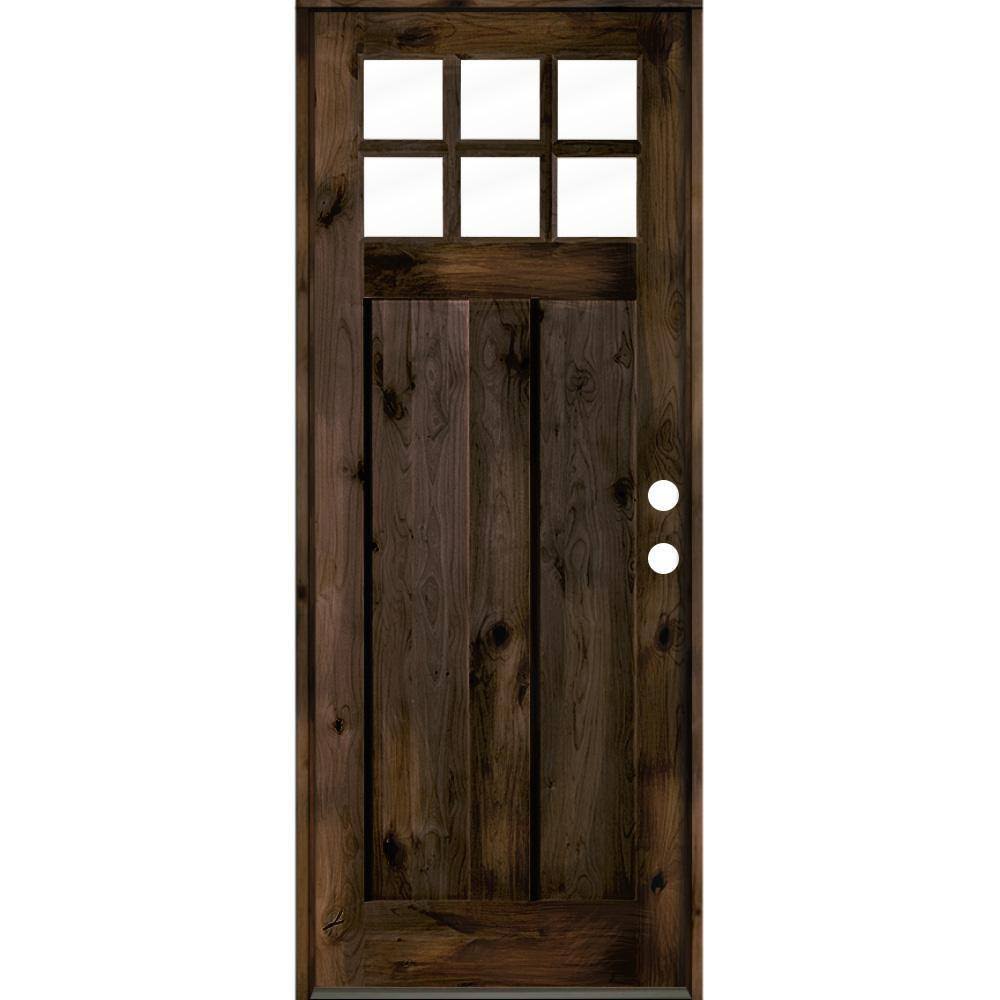 36 In. X 80 In. Krosswood Craftsman Unfinished Rustic Knotty Alder Sol