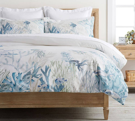 The Sea Duvet Cover, King/Cal. King, Blue |