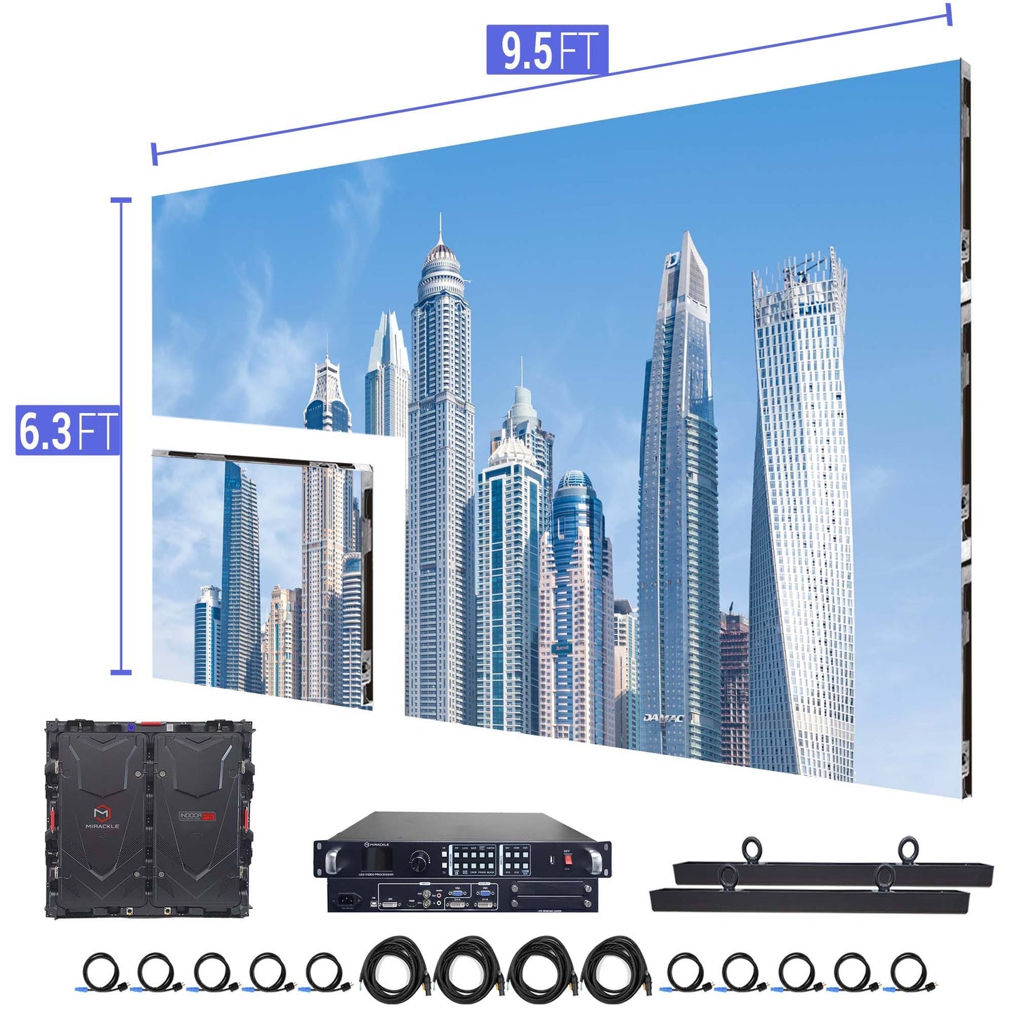 Video Wall 9.5′ X 6.3′ P5mm Indoor For Church And House Of Worship