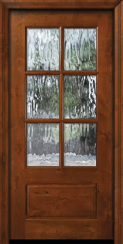 36 X 80 6 Lite Tdl Estancia Alder Door W/Textured Glass