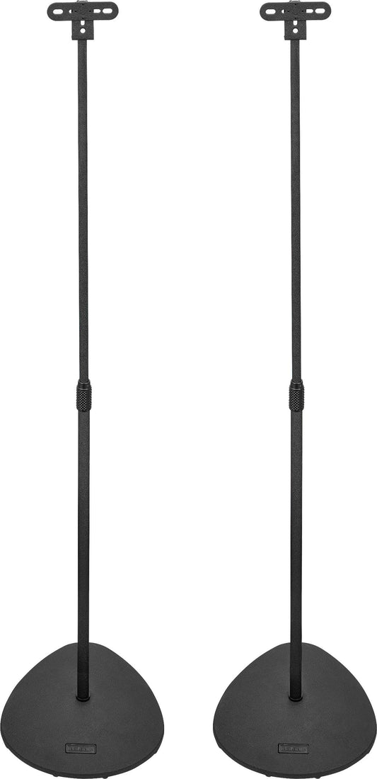 28 – 38 Adjustable Height Speaker Stands For Satellite Speakers - Black