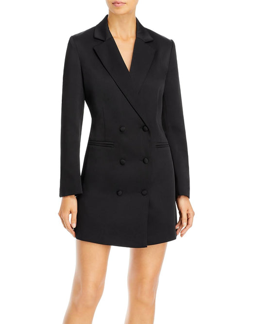 Womens Two Button Blazer Dress