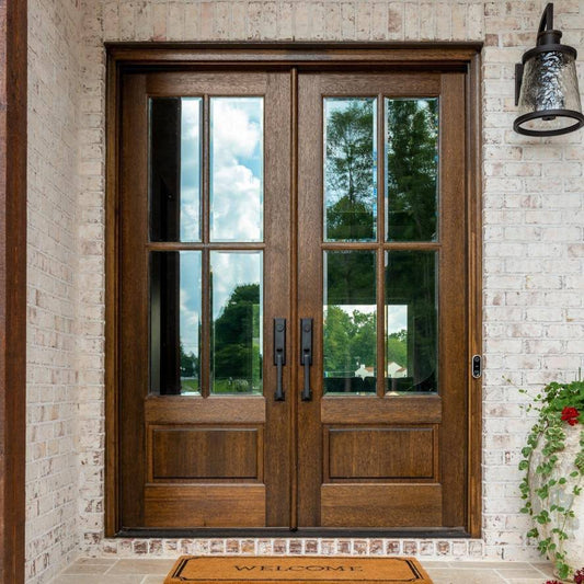 4-Lite TRUE Divided Lite Double Door | Grand Entry Doors