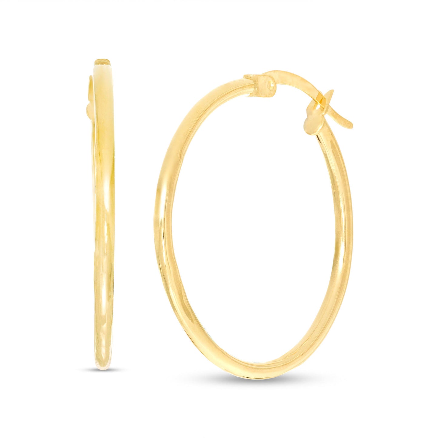 1.5 X Hoop Earrings In 14k