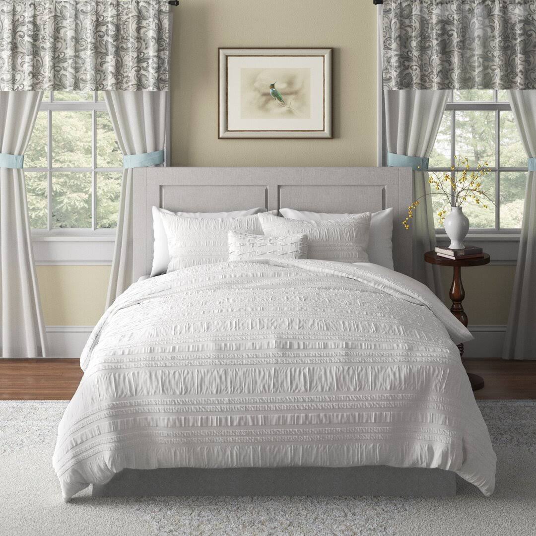 White Standard Cotton 200 Tc 4-Piece Duvet Cover Set