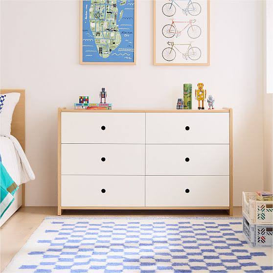 Ziggy Dresser Wide Dresser Natural/White