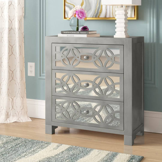 3 Drawer Mirrored Accent Chest Willa Arlo Interiors