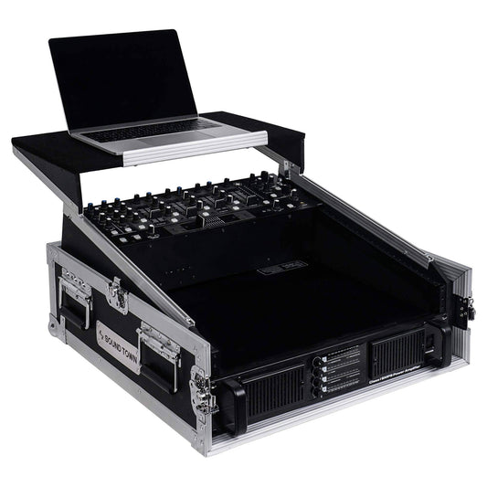 2u Glide Style Rack Case With 11u Slant Mixer Top, 20 Rackable Depth And Laptop Platform (Stmr-2ult)