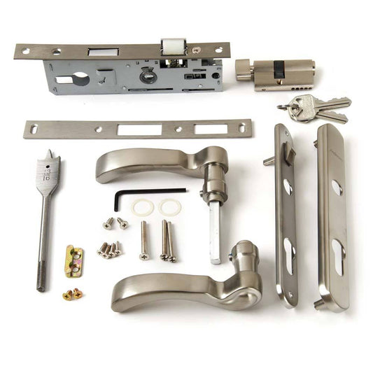 Storm Door Hardware Set - Traditional Style (2004 To 2017) In Satin Nickel