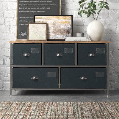 5 Drawer 39.5 W Standard Dresser/Chest Steelside