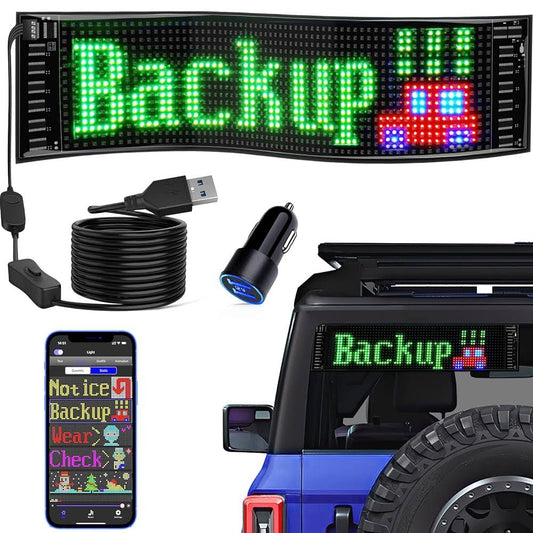 Usb 5v Led Sign Bluetooth App Control Flexible Programmable Custom Text Pattern Animation Scrolling Display For Car