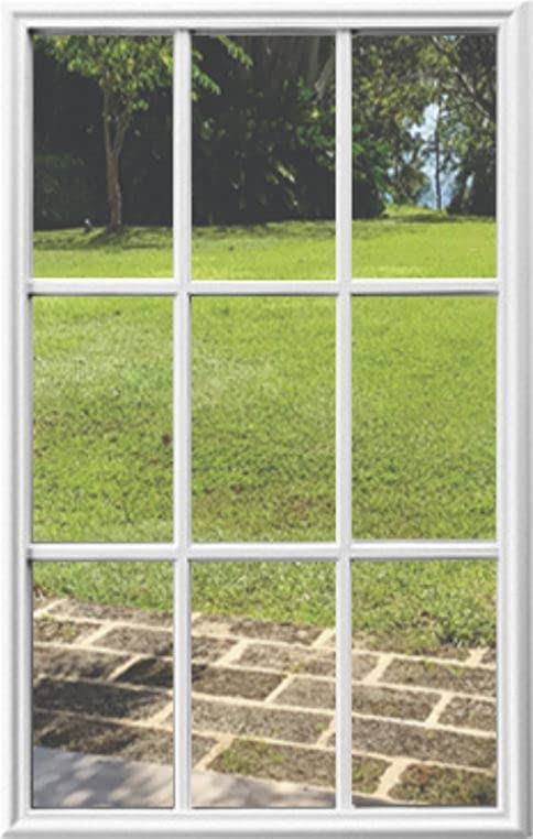 22 X 36 Entry Door Clear Glass Insert (9 Lite), White