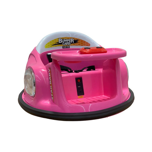 12v Bumper Cars With Parental Remote For Toddlers - Pink