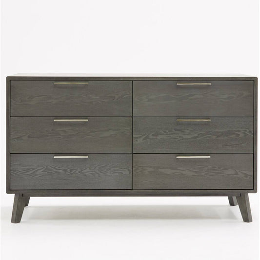 6 Drawer 51 W Double Dresser Color: Gray Wash