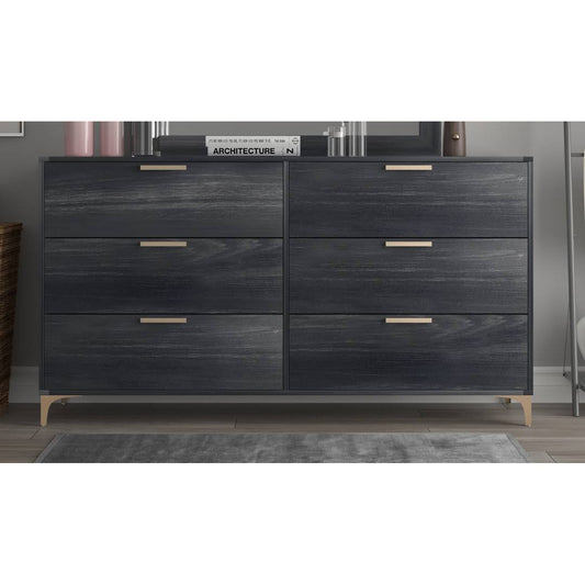 6 Drawer 58.5 W Double Dresser Etta Avenue Finish