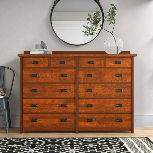 12 Drawer Double Dresser