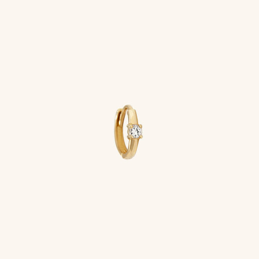 14k Yellow Gold Single Hoop Earring