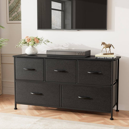 5 Drawer 39.3 W Dresser Rebrilliant