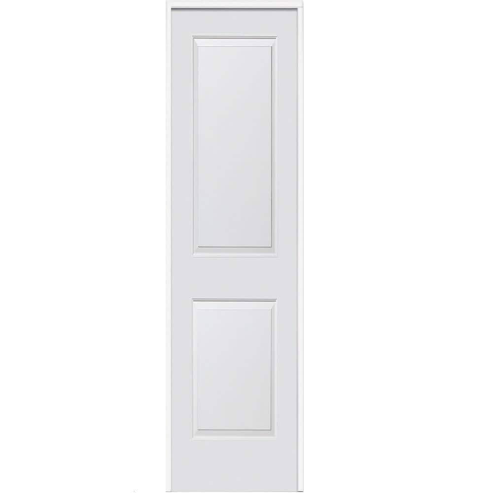 16 In. X 80 In. Smooth Carrara Left-Hand Solid Core Primed Molded Composite Single Prehung Interior Door