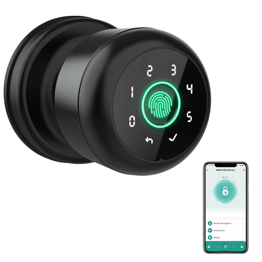 4 In 1 Smart Fingerprint Door Knob With Keypad Door Lock