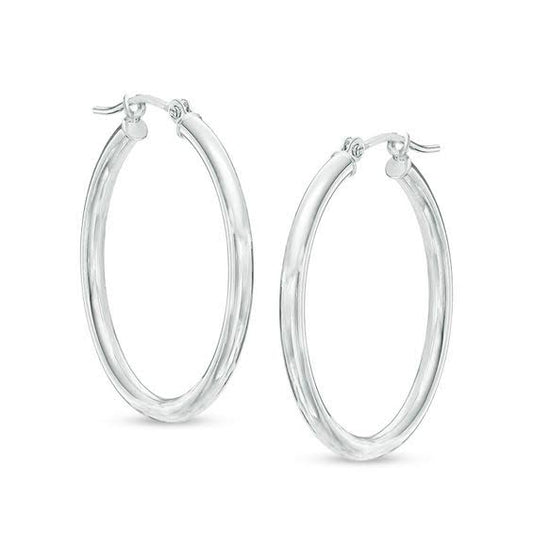 2.0 X 25mm Hoop Earrings In 14k