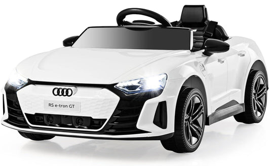 12v Kids Ride On Car, Licensed Audi Rs E-Tron Gt Electric Vehicle With Remote Control, Toddlers Battery Powered Toy With 4 Wheels Suspension,