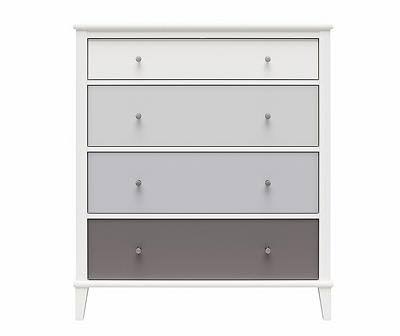 White & Gray 4-Drawer Dresser