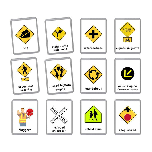 Usa Traffic Signs Flash Cards | Road Signs | Driving Test Flash Cards | Dmv Permit Practice Test Flash Cards | Street Signs | Road Signals (