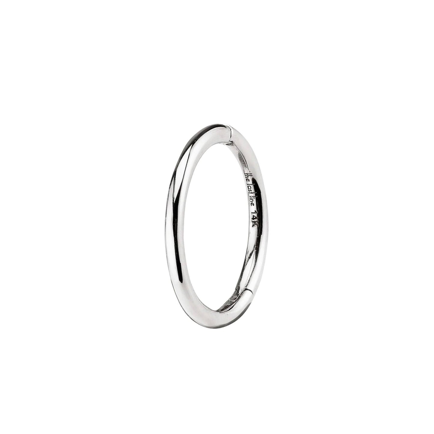 14k White Gold Seamless Hoop Earring