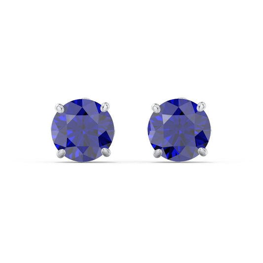 1 Carat Solitaire Stud Birthstone Earrings Stones