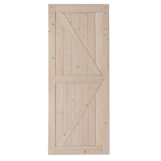 36 In. X 84 In. Unfinished Wood Barn Door Slab