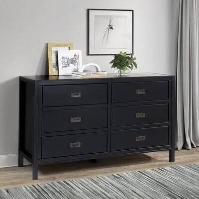 6 Drawer 57 W Double Dresser