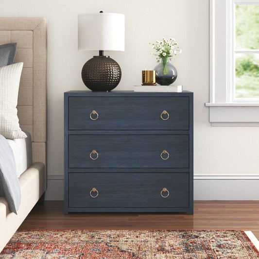 3 - Drawer Accent Chest  Color: Navy