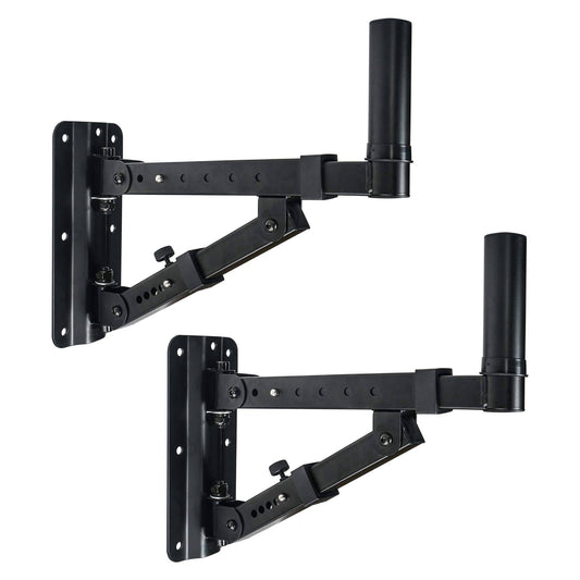 2-Pack Adjustable Wall Mount Speaker Brackets With 180-Degree Swivel (Stwsd-048b)