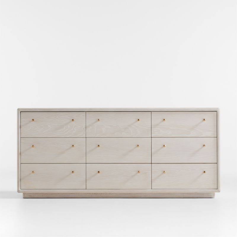 Whitewashed Wood 9-Drawer Dresser | Crate & Barrel