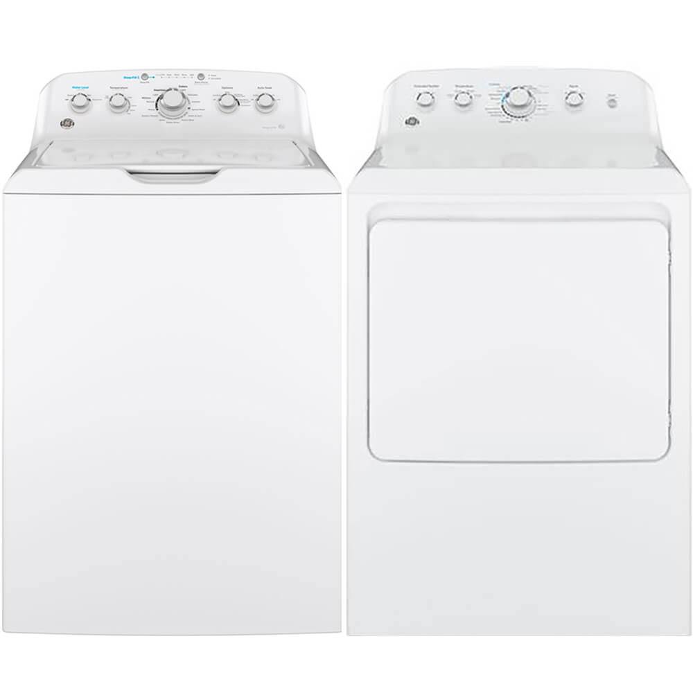 White Top Load Electric Washer/Dryer Pair