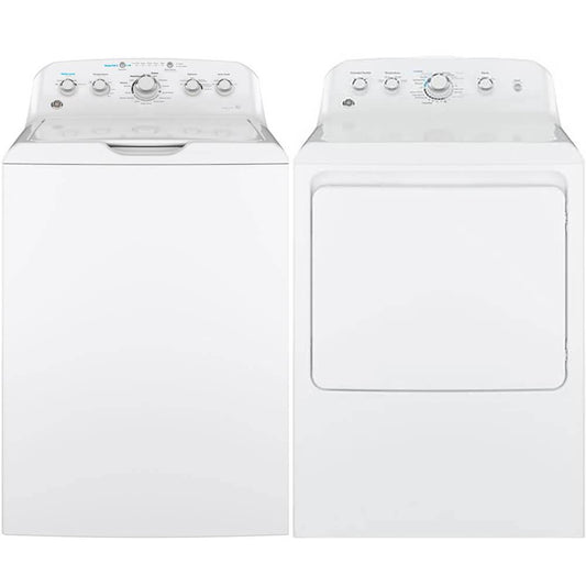 White Top Load Electric Washer/Dryer Pair