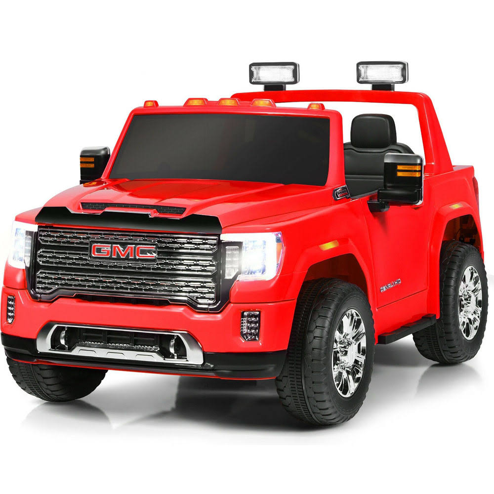 12v 2-Seater Licensed Gmc Kids Ride On Truck Rc Electric Car With Storage Box