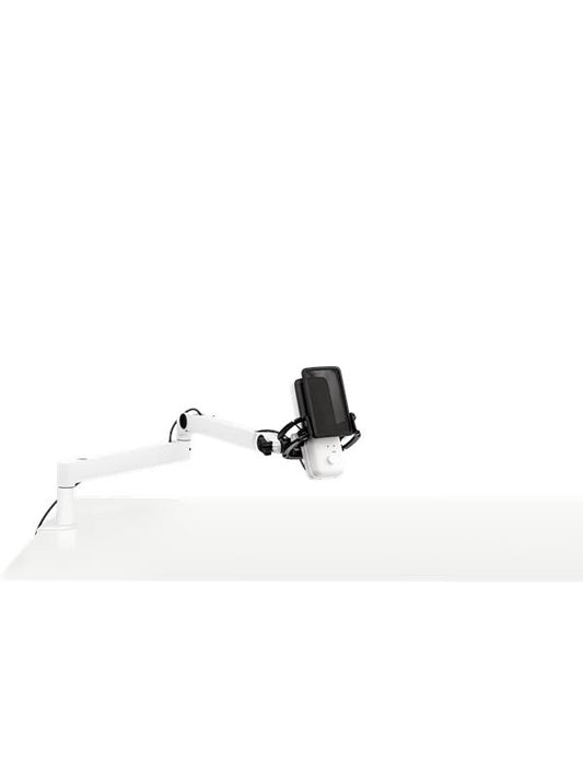 Wave Mic Arm Lp White - Premium Low Profile Microphone Arm With Cable Management, Desk Clamp, Versatile Mounting And Fully Adjustable, Perfect