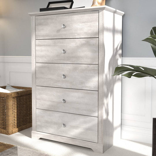 5 Drawer 30.7 W Dresser Kepner Color: Dusty Gray Oak