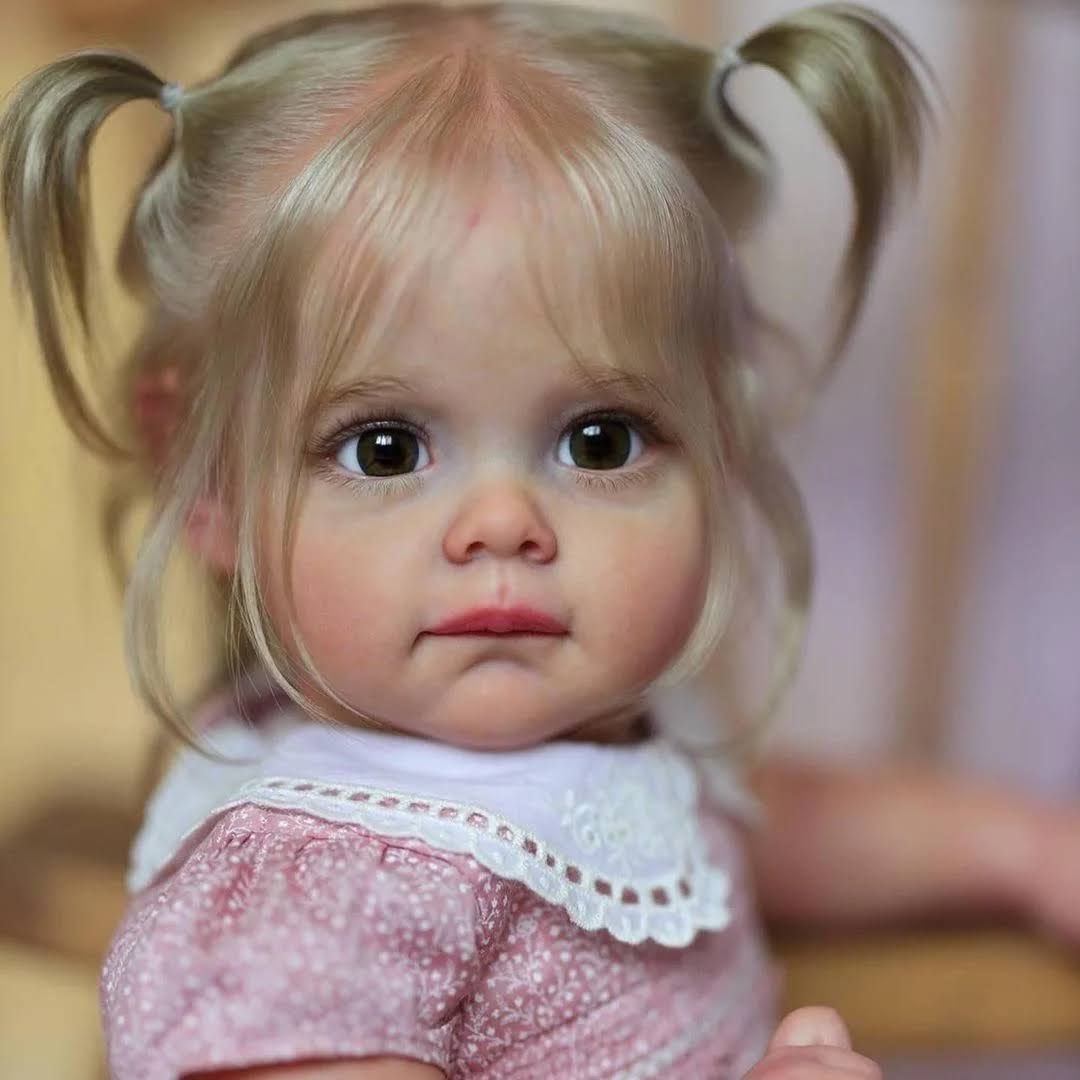 [Dolls With Heartbeat And Sound]15 Aislinn Washable Realistic Reborn Baby Girl With Blonde Hair Have Big Eyes Cloth Body Baby Doll