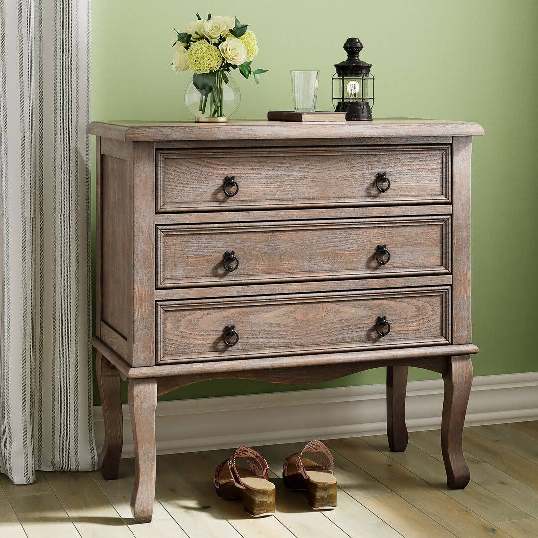 Thomas Antique Country Style Dresser Chest With 3-Drawers Ophelia & Co