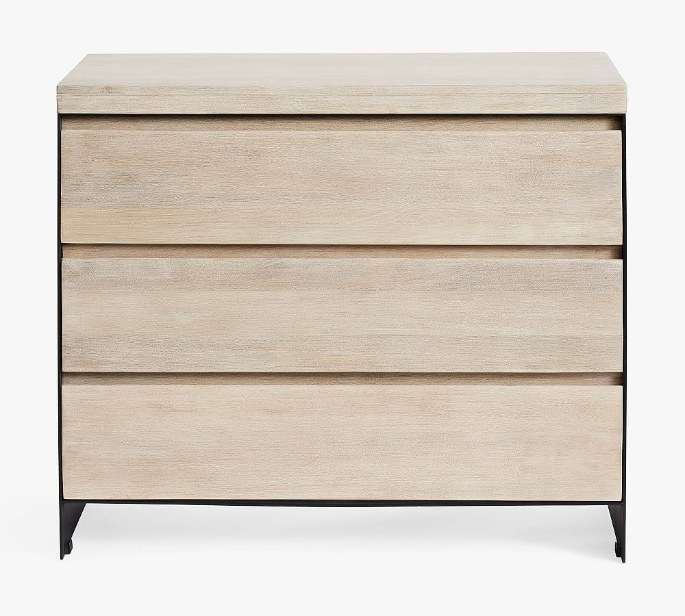 Wood & Metal 3-Drawer Dresser