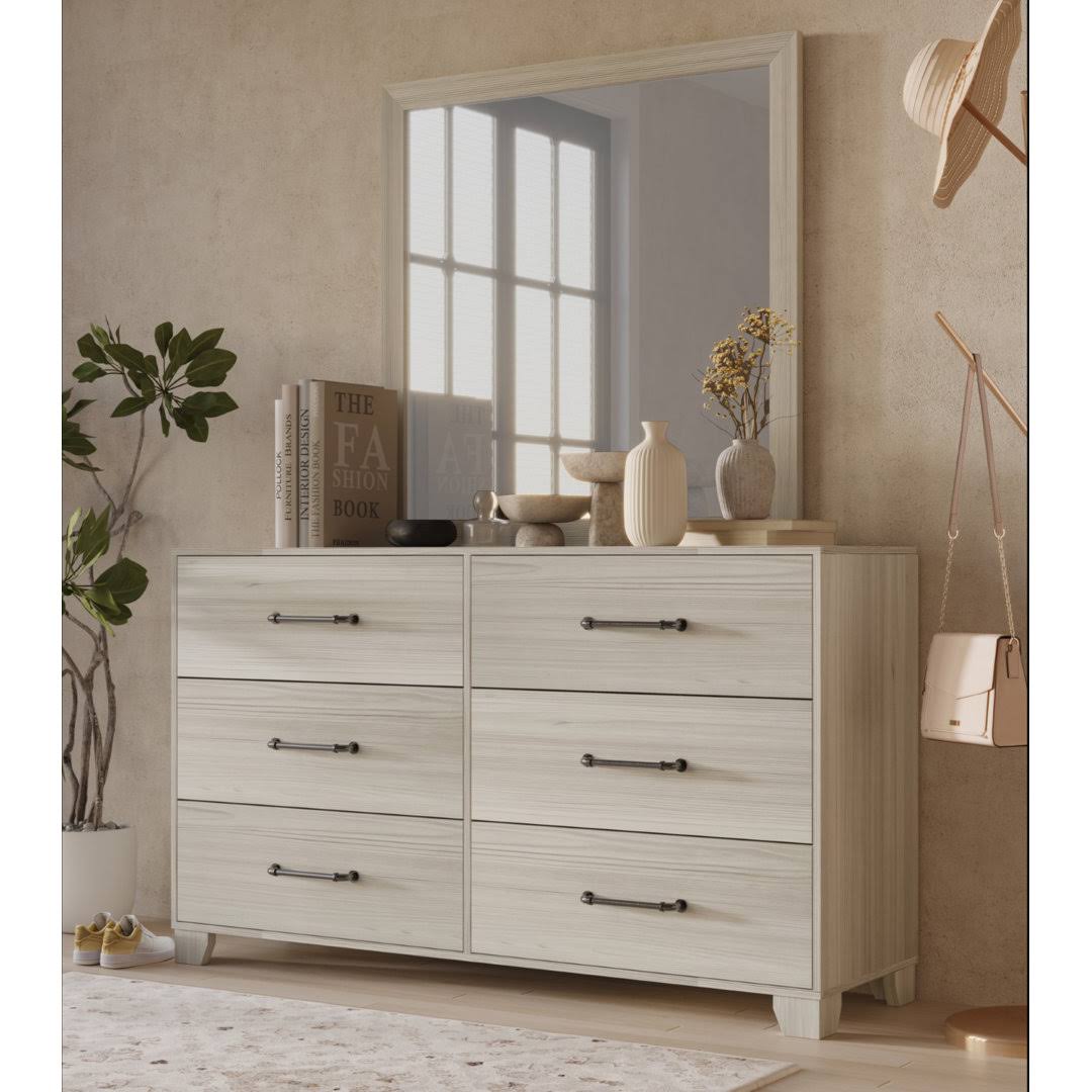 6 Drawer 58.5 W Double Dresser With Mirror