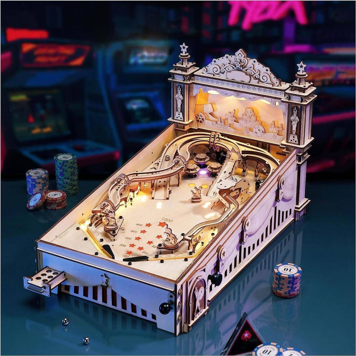 3d Pinball Machine Wooden Puzzle