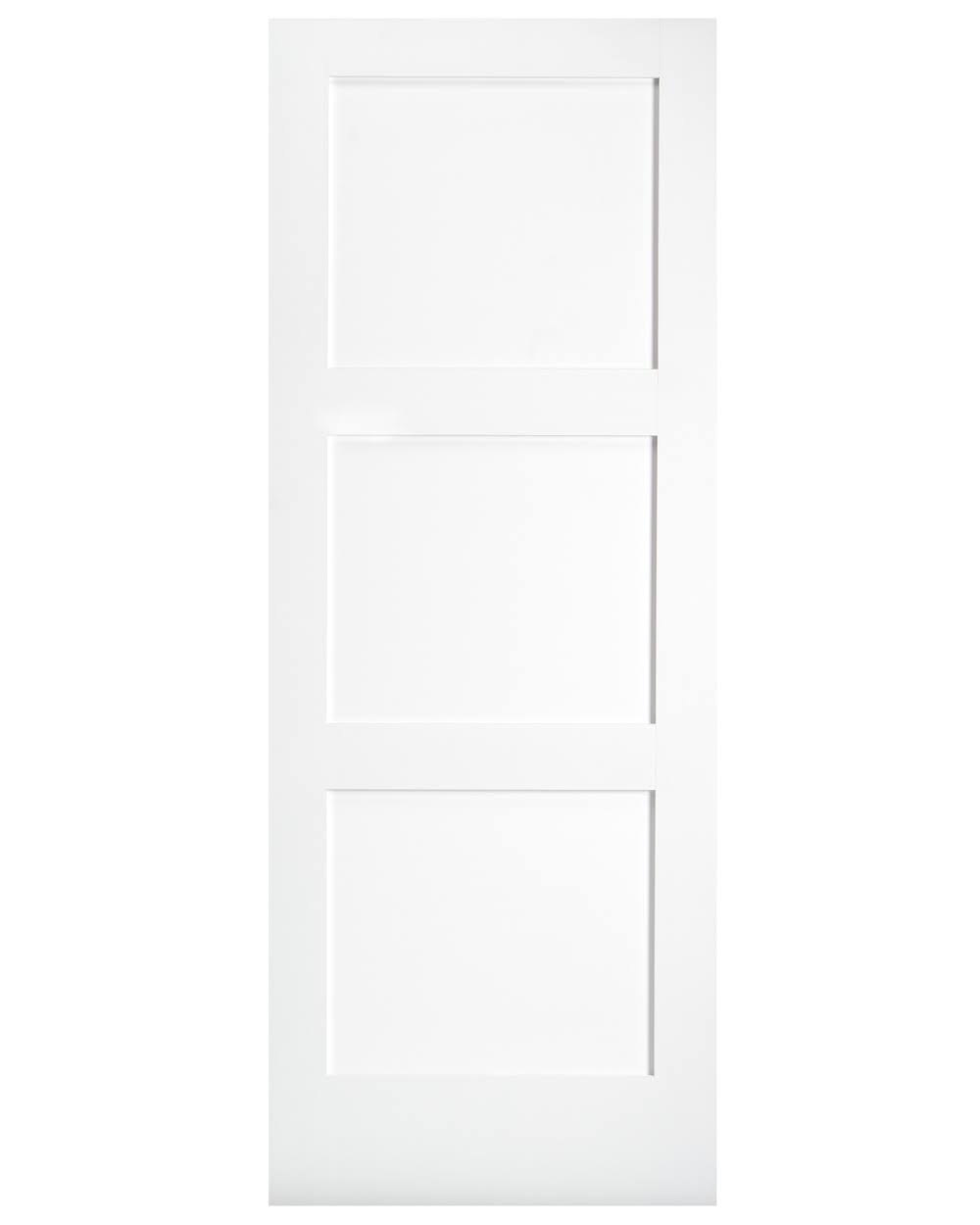 3 Panel Square Shaker Style Interior Door (Primed), 24 / 80 (6 8)