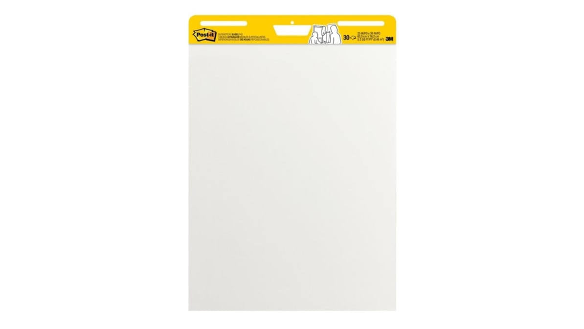 Super Sticky Easel Pad, 25x30, White, Pad Of 30 Sheets [Sku:618017] | Office Depot Officemax