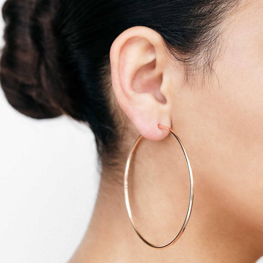 3 Thread Hoops 10k Gold Plated Brass