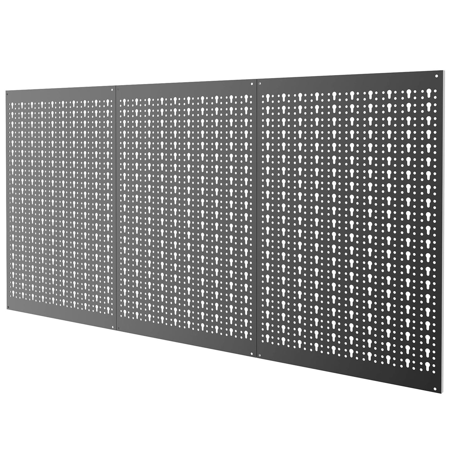 3pcs Metal Pegboard Panels For Garage Wall Utility Tools Pegboard Storage System For Workbench, Shop, Shed Modular Peg Board Organizer Board